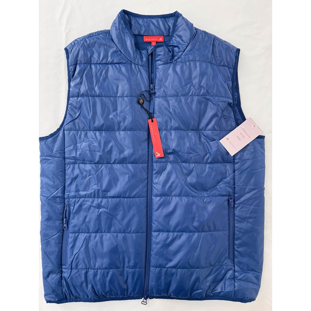 Redvanly Men's Bolton Puffer Zip Vest Blue Size XL NWT Golf Tech